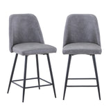 Maddox Grey Uph Stool (Set of 2) - Ornate Home