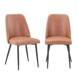 Maddox Light Brown Uph Chair (Set of 2) - Ornate Home