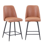 Maddox Light Brown Uph Stool (Set of 2) - Ornate Home