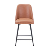 Maddox Light Brown Uph Stool (Set of 2) - Ornate Home