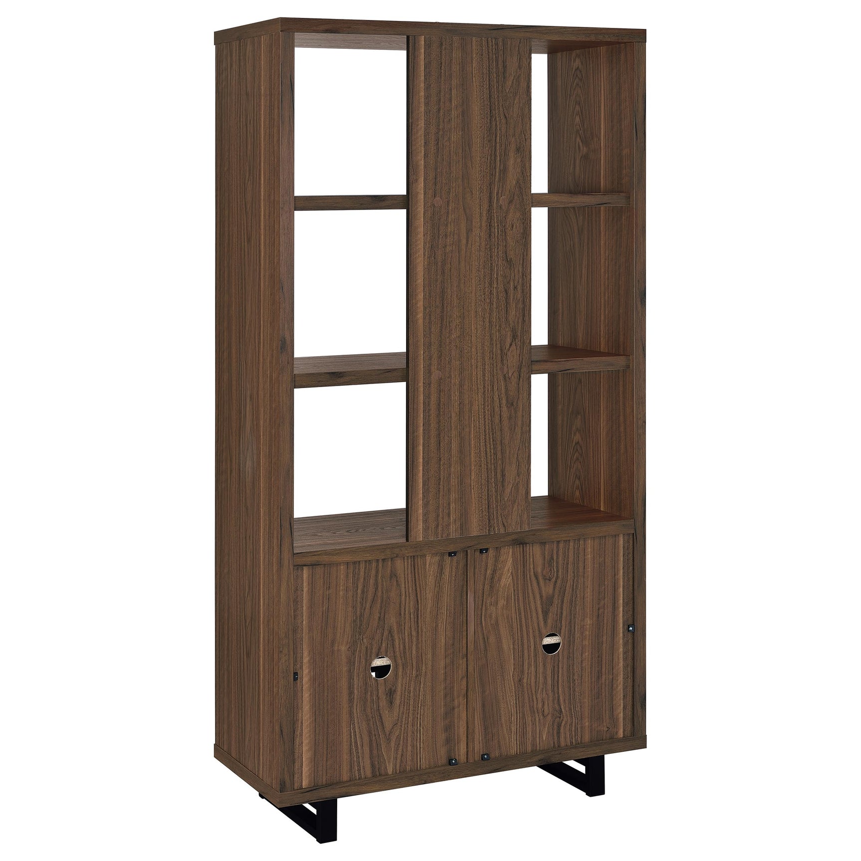 Maddox Walnut Bookcase - Ornate Home