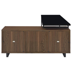 Maddox Walnut L-Shape Desk - Ornate Home