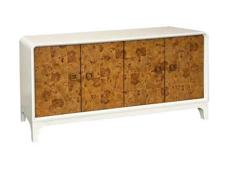 Maddox White/Brown Four-Door Sideboard - Ornate Home