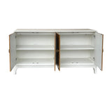 Maddox White/Brown Four-Door Sideboard - Ornate Home