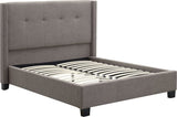 Madeleine Dolphin Linen California King Wingback Platform Bed - Ornate Home