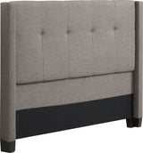 Madeleine Dolphin Linen California King Wingback Upholstered Headboard - Ornate Home