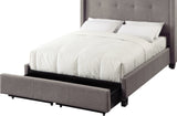 Madeleine Dolphin Linen Queen Wingback Platform Storage Bed - Ornate Home