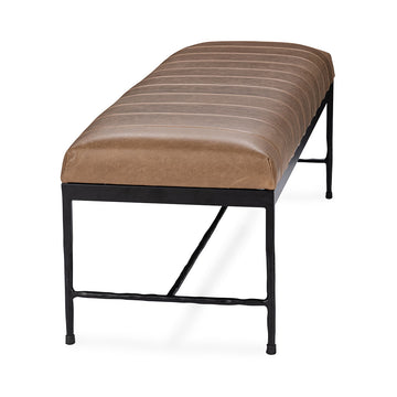 Madeleine Dune Walnut Accent Bench - Ornate Home