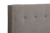 Madeleine Wingback California King Upholstered Headboard in Dolphin Linen - Ornate Home