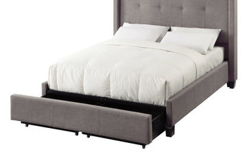 Madeleine Wingback California King Upholstered Platform Storage Bed - Ornate Home