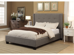 Madeleine Wingback King Upholstered Platform Storage Bed - Ornate Home
