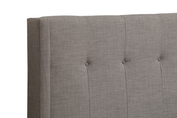 Madeleine Wingback Queen Upholstered Headboard in Dolphin Linen - Ornate Home