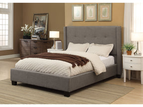 Madeleine Wingback Queen Upholstered Platform Bed - Ornate Home