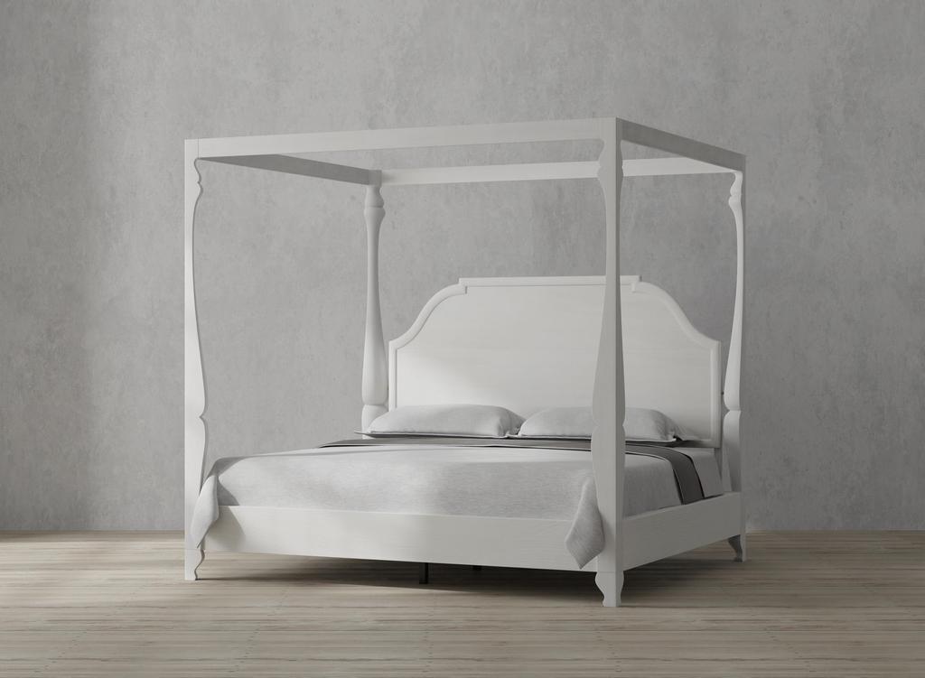 Madeline White Bungalow Bed King - Ornate Home