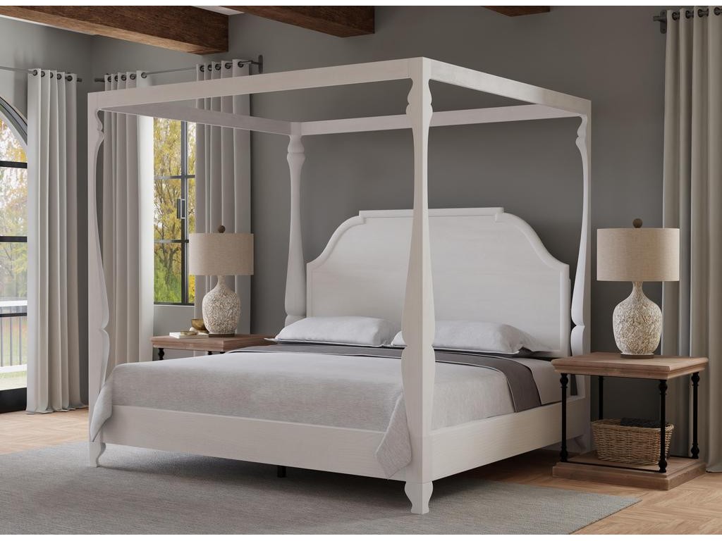 Madeline White Bungalow Bed King - Ornate Home