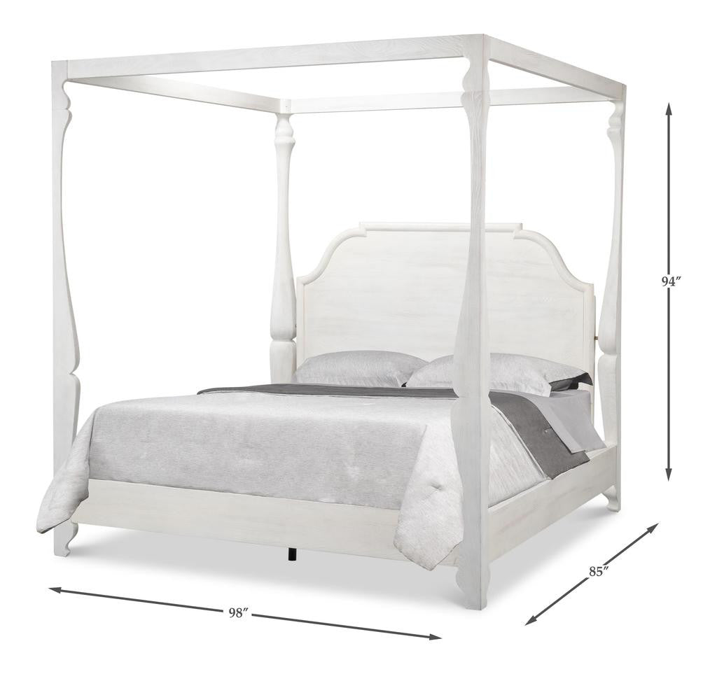 Madeline White Bungalow Bed King - Ornate Home