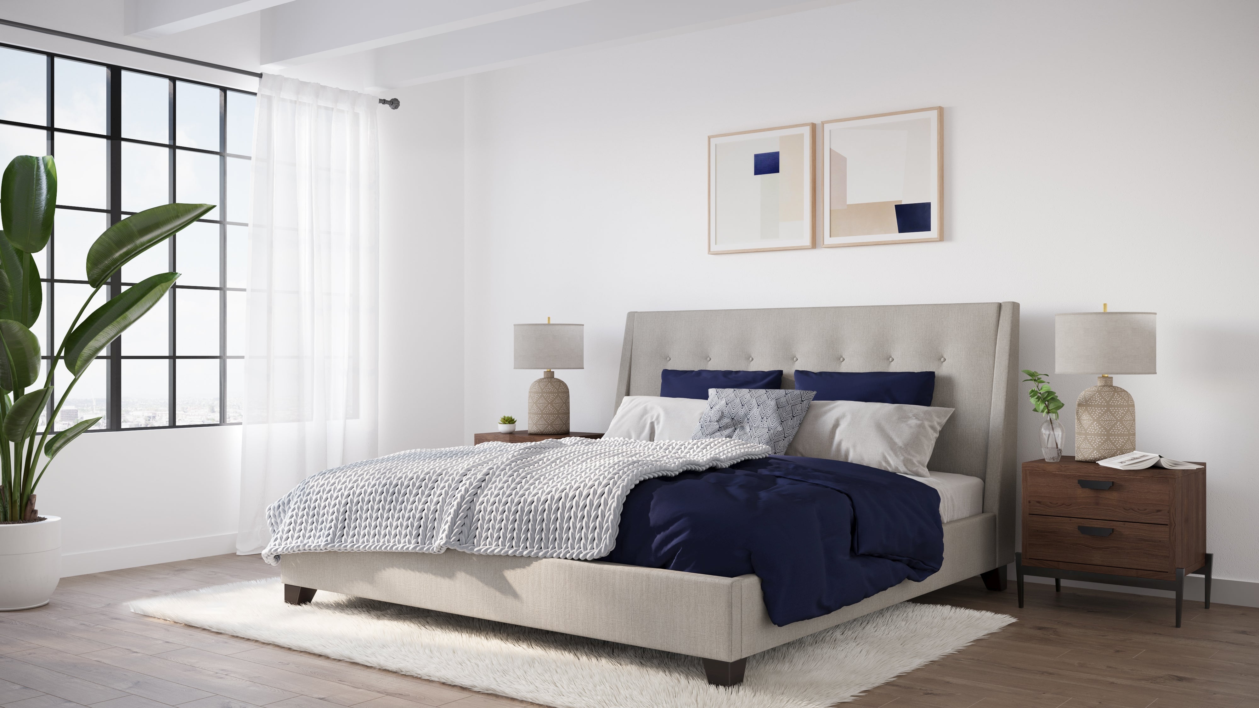 MODUS Madera Upholstered Platform Bed