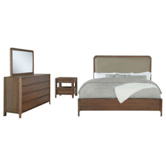 Maderia Walnut 4-piece Eastern King Bedroom Set - Ornate Home