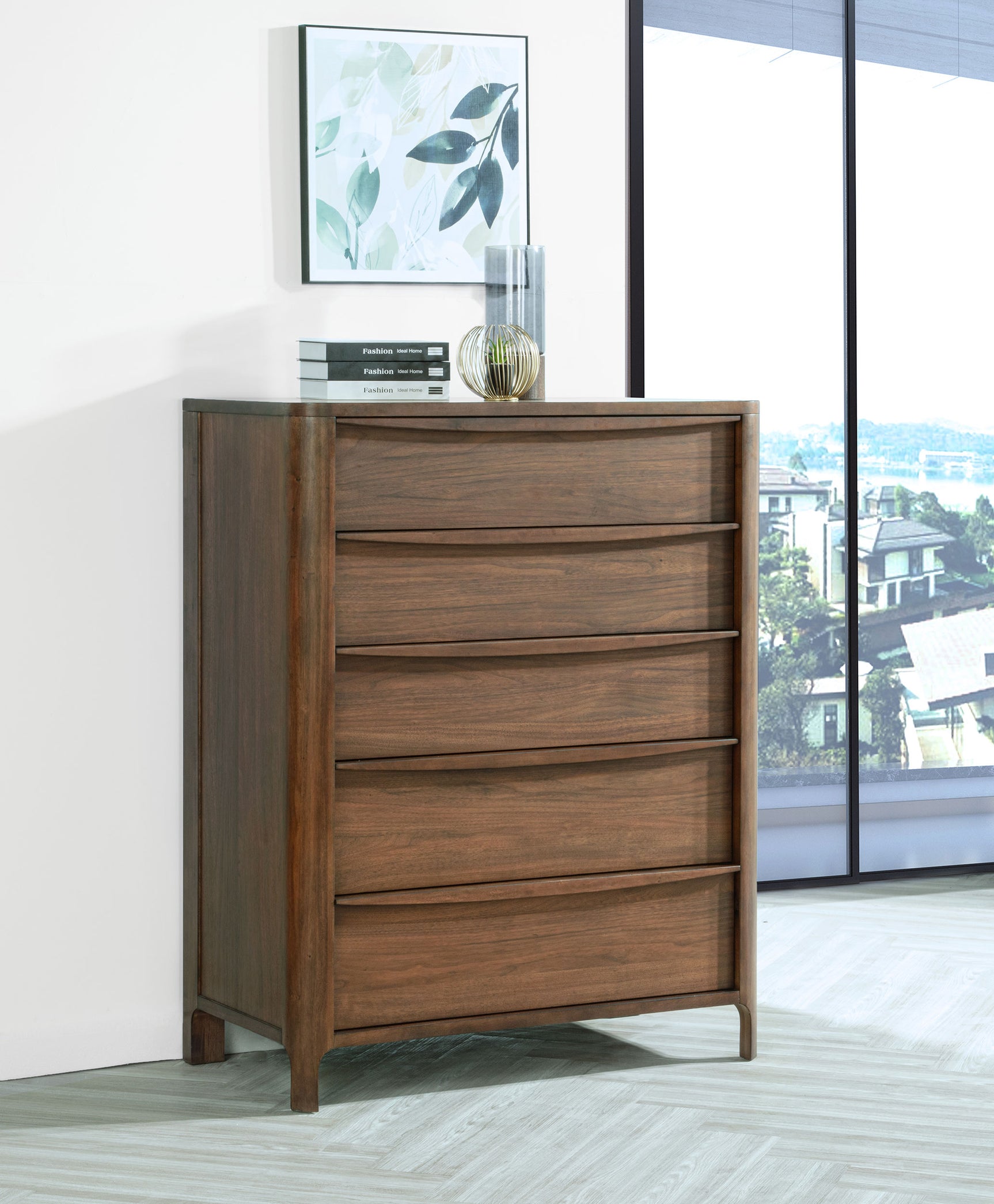 Maderia Walnut Chest - Ornate Home