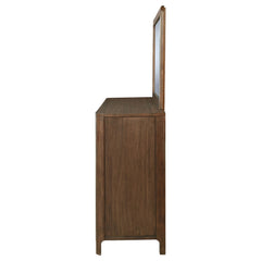 Maderia Walnut Dresser and Mirror - Ornate Home