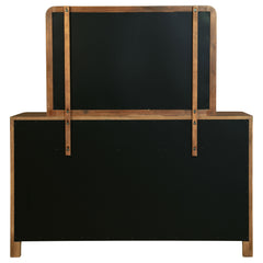 Maderia Walnut Dresser and Mirror - Ornate Home