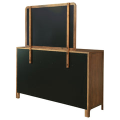 Maderia Walnut Dresser and Mirror - Ornate Home