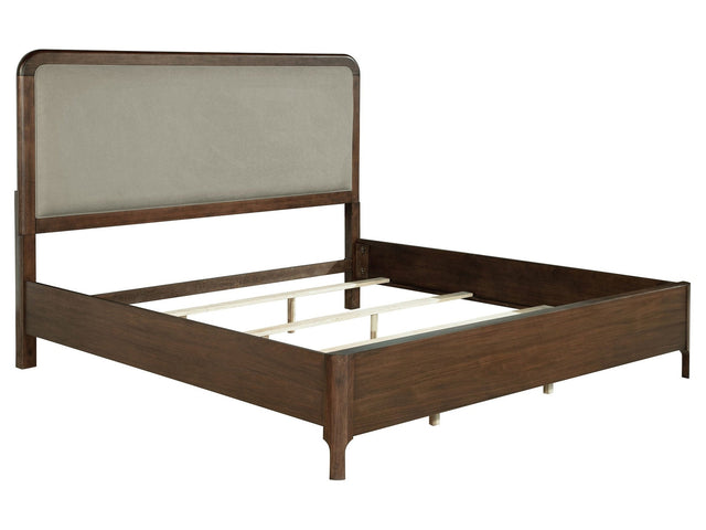 Maderia Walnut Eastern King Panel Bed - Ornate Home