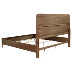 Maderia Walnut Eastern King Panel Bed - Ornate Home