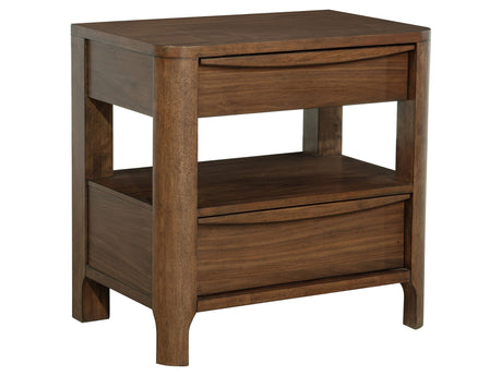 Maderia Walnut Nightstand - Ornate Home