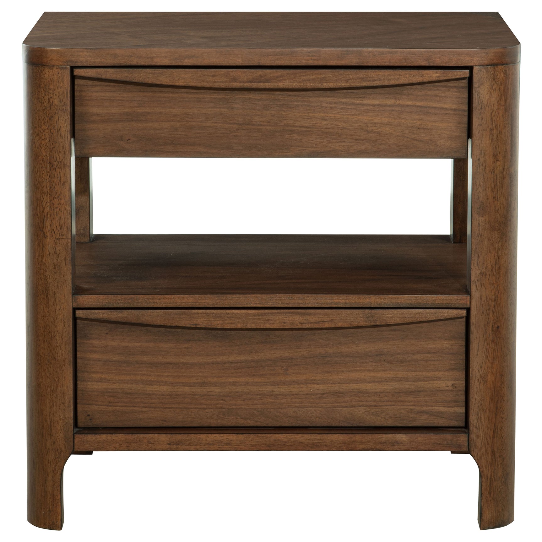 Maderia Walnut Nightstand - Ornate Home