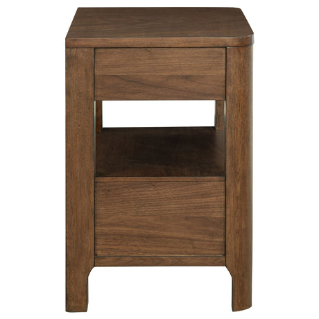 Maderia Walnut Nightstand - Ornate Home