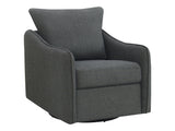 Madia Charcoal Swivel Glider Chair - Ornate Home