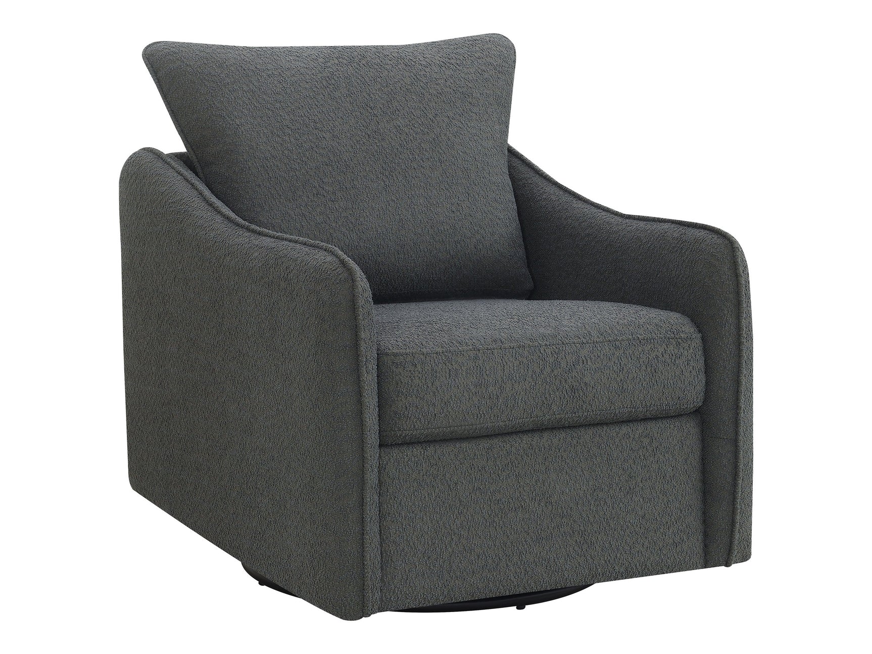 Madia Charcoal Swivel Glider Chair - Ornate Home
