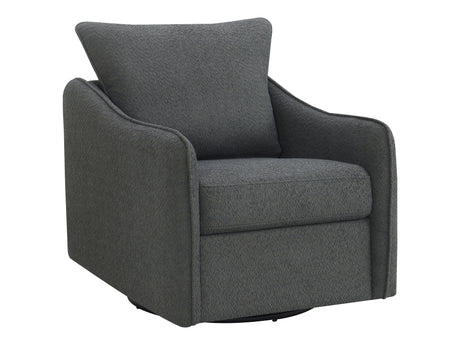 Madia Charcoal Swivel Glider Chair - Ornate Home
