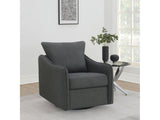 Madia Charcoal Swivel Glider Chair - Ornate Home