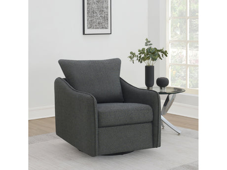 Madia Charcoal Swivel Glider Chair - Ornate Home