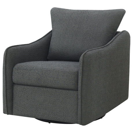 Madia Charcoal Swivel Glider Chair - Ornate Home