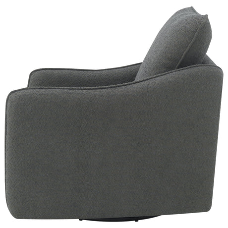 Madia Charcoal Swivel Glider Chair - Ornate Home