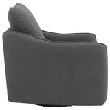 Madia Charcoal Swivel Glider Chair - Ornate Home