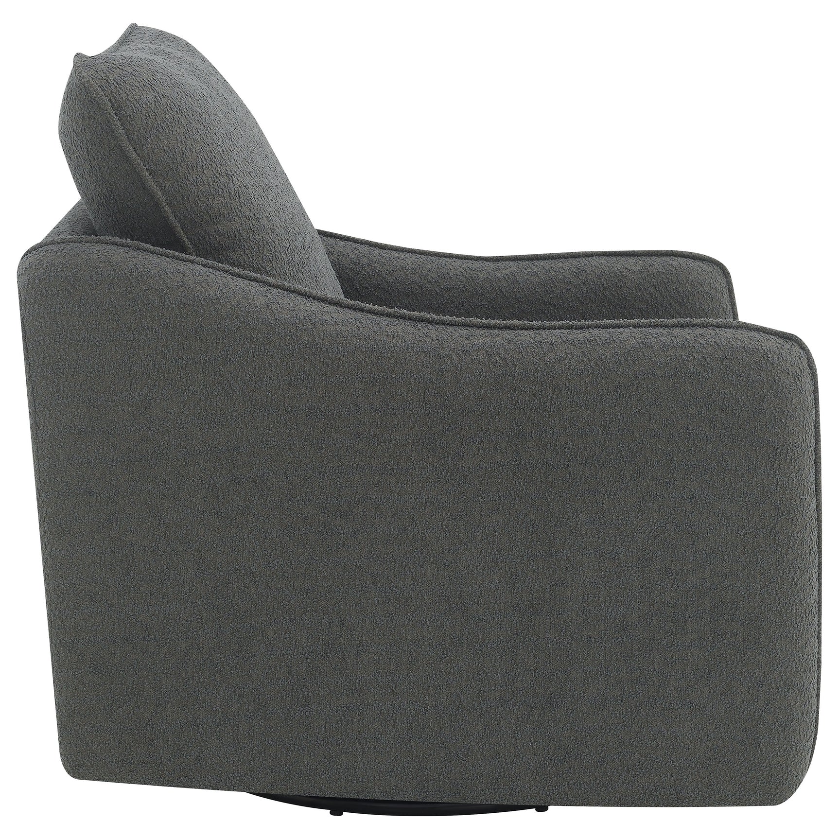 Madia Charcoal Swivel Glider Chair - Ornate Home