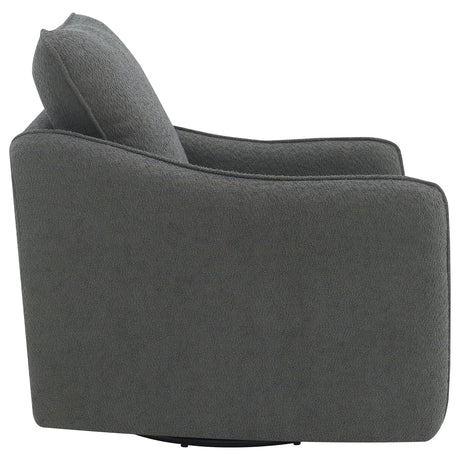 Madia Charcoal Swivel Glider Chair - Ornate Home