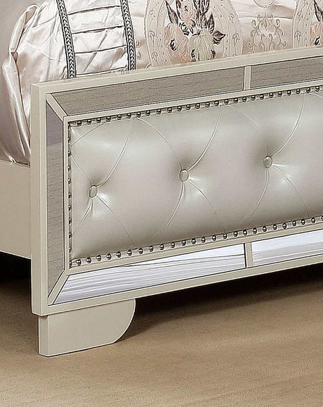 Madison Beige Queen Upholstered Bed - Ornate Home