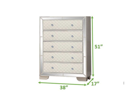 Madison Beige Upholstered Chest - Ornate Home