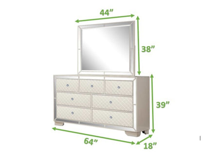 Madison Beige Upholstered Dresser - Ornate Home