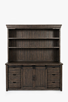Madison County Barnwood 70 Barndoor Hutch Server - Ornate Home