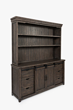 Madison County Barnwood 70 Barndoor Hutch Server - Ornate Home