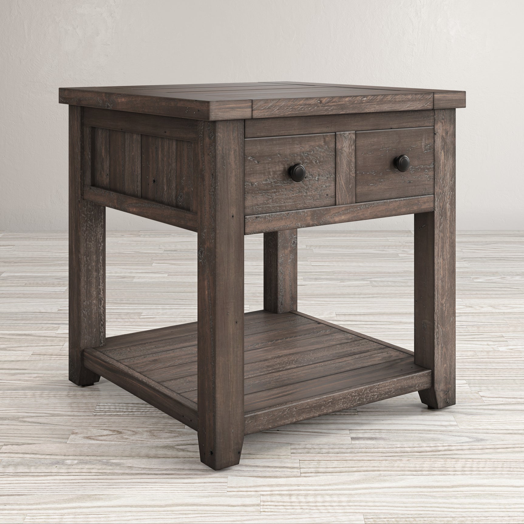 Madison County Barnwood End Table - Ornate Home