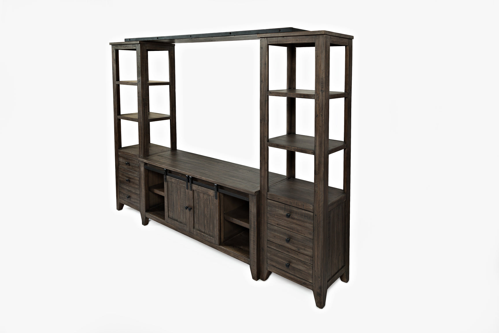 Madison County Barnwood Entertainment Wall - Ornate Home