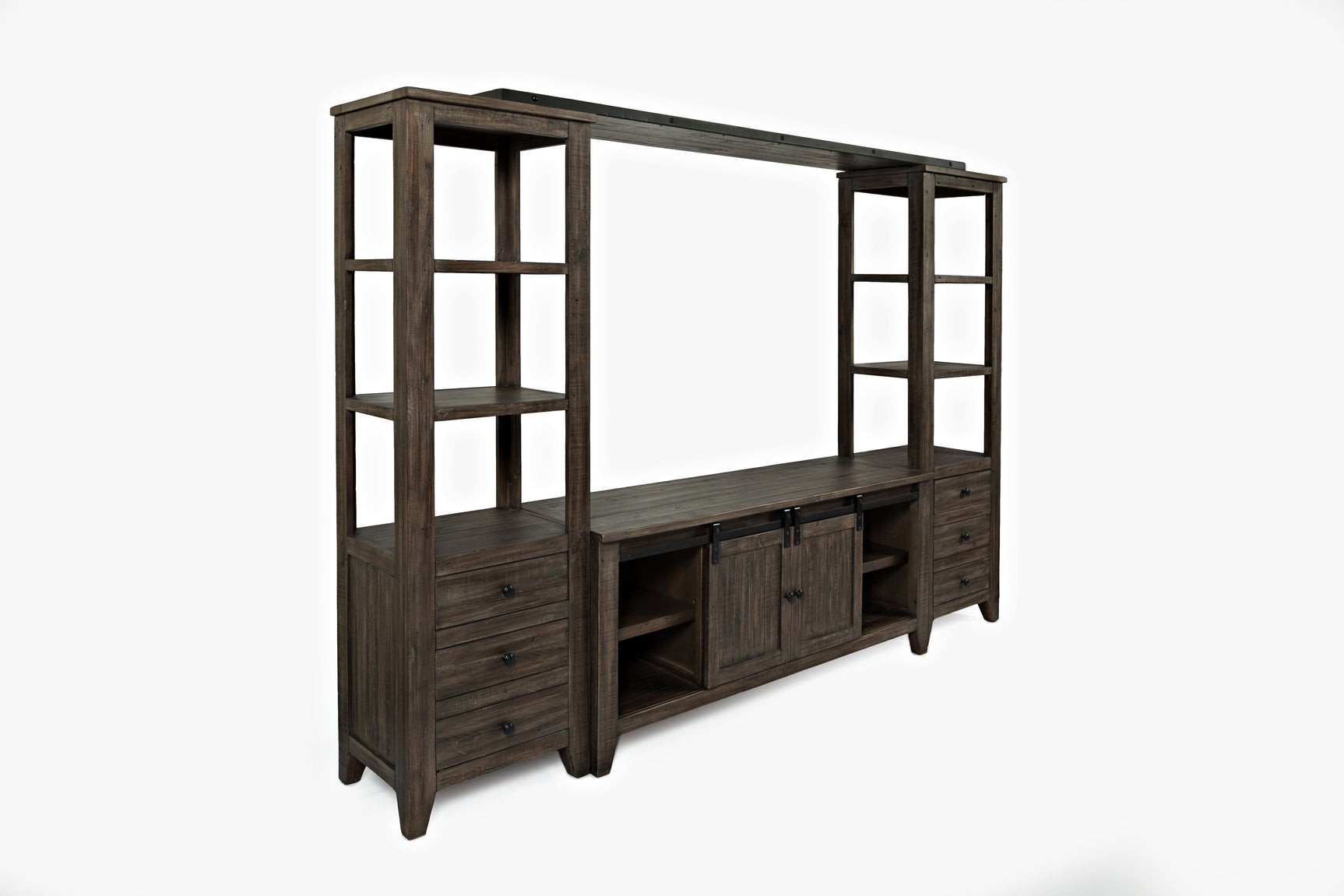 Madison County Barnwood Entertainment Wall - Ornate Home