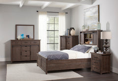 Madison County Barnwood King Barn Door Bed - Ornate Home
